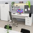 Conjunto Mesa Pedestal E Armário Alto Escritório Netmobil