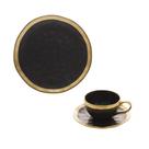 Conjunto Mesa Posta Dubai Prato E Xícara Porcelana Café 90ml