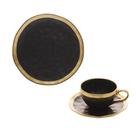 Conjunto Mesa Posta Em Porcelana Prato 22cm Xícara Chá 200ml