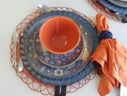 Conjunto Mesa Posta Laranja Com 60 Peças Cor:Laranja