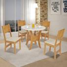 Conjunto Mesa Redonda Maya com 4 Cadeiras - São Carlos