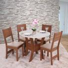 Conjunto Mesa Redonda Maya com 4 Cadeiras - São Carlos