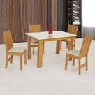 Conjunto Mesa Retangular Luiza 4 Cadeiras - São Carlos