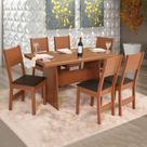 Conjunto Mesa Retangular Manuela 6 Cadeiras - São Carlos Conjunto Mesa Retangular Manuela 6 Cadeiras - São Carlos