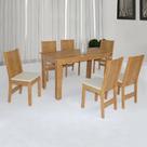 Conjunto Mesa Retangular Pérola 6 Cadeiras - São Carlos