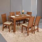 Conjunto Mesa Retangular Pérola 6 Cadeiras - São Carlos