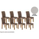 Conjunto: Mesa Sala Jantar Jade Kit 8 Un Imbuia/Linho Esmeralda - Rufato Conjunto: Mesa Sala Jantar Jade Kit 8 Un Imbuia/Linho Esmeralda - Rufato
