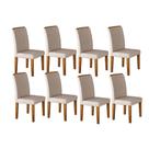 Conjunto: Mesa Sala Jantar Jade Kit 8 Un Imbuia/Veludo Creme - Rufato Conjunto: Mesa Sala Jantar Jade Kit 8 Un Imbuia/Veludo Creme - Rufato