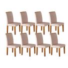 Conjunto: Mesa Sala Jantar Jade Kit 8 Un Imbuia/Veludo Creme - Rufato Conjunto: Mesa Sala Jantar Jade Kit 8 Un Imbuia/Veludo Creme - Rufato