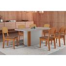 Conjunto: Mesa Sala Jantar Pietá Tampo c/ Vidro Curvo 180cm+6 Cadeiras Havana Naturale/Off White - Corano Capuccino - Rufato Conjunto: Mesa Sala Jantar Pietá Tampo c/ Vidro Curvo 180cm+6 Cadeiras Havana Naturale/Off White - Corano Capuccino - Rufato