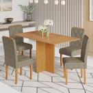 Conjunto Mesa Tampo Amadeirado e 4 Cadeiras Diamante Candian JCM Movelaria