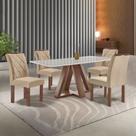 Conjunto Mesa Tampo Smart Plus Kyra 120cmx90cm 4 Cadeiras Arthus