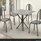 Conjunto Mesa Tubular com 4 Cadeiras Berlim