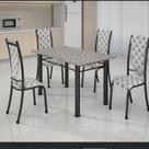 Conjunto Mesa Tubular com 4 Cadeiras Monaco