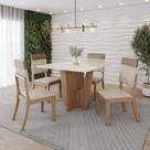 Conjunto Mesa Vértice 90cm com Vidro 04 Cadeiras Milla Plus Conjunto Mesa Vértice 90cm com Vidro 04 Cadeiras Milla Plus