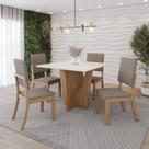 Conjunto Mesa Vértice 90cm sem Vidro 04 Cadeiras Milla Conjunto Mesa Vértice 90cm sem Vidro 04 Cadeiras Milla