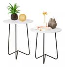 Conjunto Mesas Laterais Roma 60-50 - Industrial Branca Conjunto Mesas Laterais Roma 60-50 - Industrial Branca