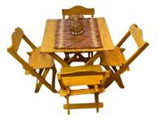 Conjunto Mesinha C/4 Cadeira Infantil Madeira Maciça Pinus