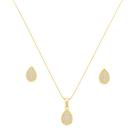 Conjunto Micro Zircônias - Banhado em ouro 18k