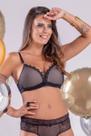Conjunto microfibra com renda, tule e detalhes em guipir Conjunto microfibra com renda, tule e detalhes em guipir