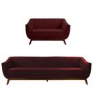 Conjunto Milano Sofá 3 Lugares Namoradeira Veludo Bordo Larbelle Conjunto Milano Sofá 3 Lugares Namoradeira Veludo Bordo Larbelle