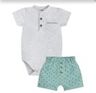 Conjunto milon body e bermudinha em tecido