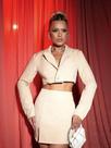 Conjunto Minissaia Lápis Com Fenda E Blazer Curto