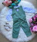 Conjunto Miss Cherry Social com Colete Verde e Acessórios Conjunto Miss Cherry Social com Colete Verde e Acessórios