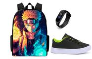 Conjunto Mochila Escolar lançamento juvenil Mais Tênis casual E Relógio Digital
