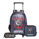 Conjunto Mochila Rodinha Escolar Lancheira Estojo Timão -