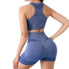 Conjunto Modela Corpo Levanta Bumbum Bermuda Short + TOP C/ Bojo Removível TAM U Academia