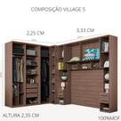 Conjunto modulado composição village 5 robel 100% mdf capuccino Conjunto modulado composição village 5 robel 100% mdf capuccino