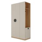 Conjunto Modulado Infantil 2 Peças com 4 Portas 2 Gavetas com Nichos e Sapateira Joy Kids CabeCasa MadeiraMadeira Cinza/Avena