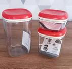 Conjunto Modular Clear 3 peças Vermelho