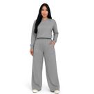 Conjunto Moletinho Blusa com Manga Longa e Calça - c12 SAMANTHA + WIDE