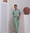 Conjunto Moletinho Calça Jogger e Blusa com Manga