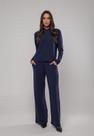 Conjunto Moletinho Wide Leg Com Casaco de Capuz Marinho Salvatore
