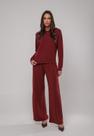 Conjunto Moletinho Wide Leg Com Casaco de Capuz Vinho Salvatore