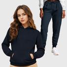 Conjunto Moletom Blusa Canguru + Calça Feminina Lisa
