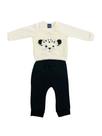 Conjunto Moletom Bordado Tigre Bege Masculino