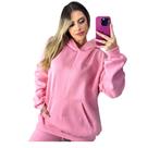 Conjunto moletom calça e capuz feminino e masculino unissex inverno