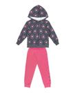 Conjunto Moletom Casaco com Capuz e Calça Infantil Menina Kyly 207.967