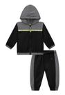 Conjunto Moletom Cinza e Preto Bebê Menino Johnny Fox