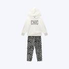 Conjunto Moletom Com Capuz E Calça Legging Infantil Menina Milon 2000796 Marrom