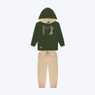 Conjunto Moletom Com Capuz Infantil Menino Milon 2000830 Verde