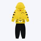 Conjunto Moletom Com Capuz Tigre Bebê Menino Kyly 1000817 Amarelo