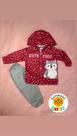 Conjunto moletom com zíper e capuz