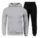 Conjunto Moletom De Frio Unissex Liso,capuz (calça+blusa) Conjunto Moletom De Frio Unissex Liso,capuz (calça+blusa)
