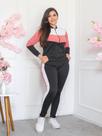 Conjunto Moletom e Calça Inverno Luxo Crepe Tricolor Moda Feminina Oferta Barato