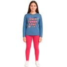 Conjunto Moletom e Calça Juvenil Menina Estampado Glitter Algodão Brandili Conjunto Moletom e Calça Juvenil Menina Estampado Glitter Algodão Brandili